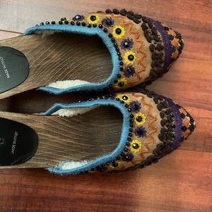 Miu Miu short heeled clogs Like New condition.